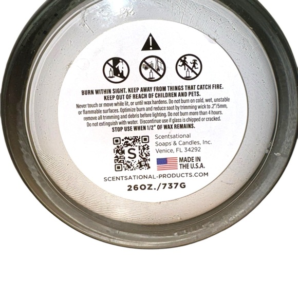 Scentsational Tobacco & Vanilla Coconut Wax Blend Candle 26 Oz - Picture 3 of 3